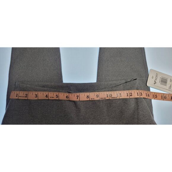 Roxy High Waisted Ankle Leggings Pants Womens Gray size Large Logo - Picture 6 of 6